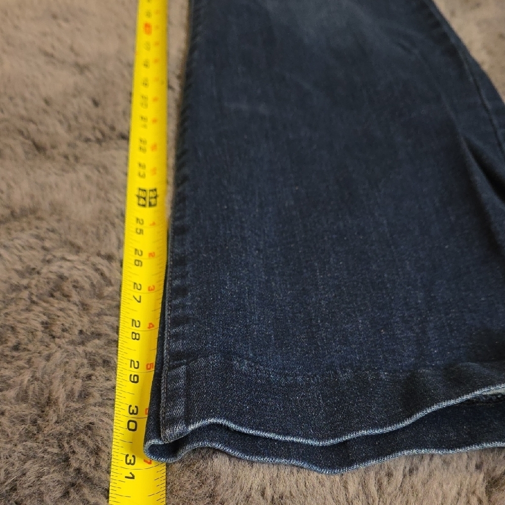 Evereve Dark Blue Flare Jeans - Picture 9 of 12